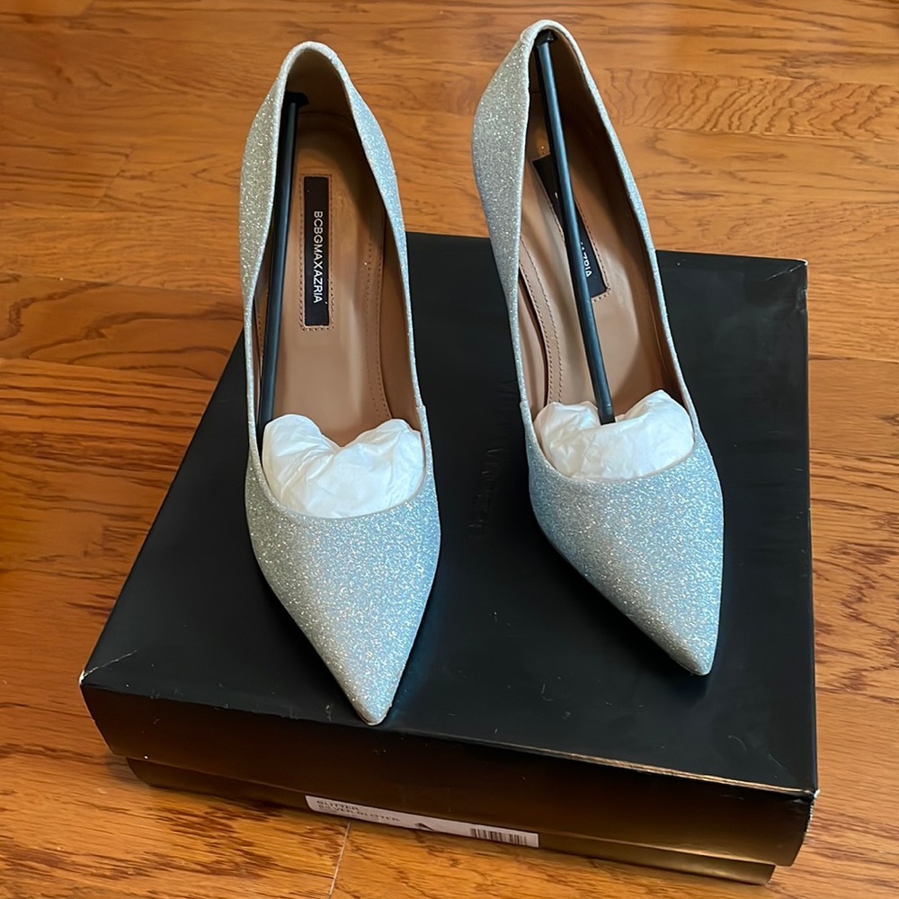 Silver Pumps by BCBGMAXAZRIA